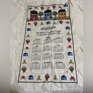 Electrolux 1994 Calendar Towel linen new